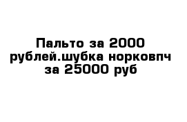  Пальто за 2000 рублей.шубка норковпч за 25000 руб